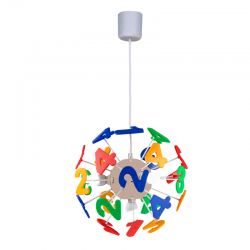 PENDANT KIDS 3ΧE14 D35CM LETTERS SCHOOL MD70853F PENDANT KIDS 3ΧE14 D35CM LETTERS SCHOOL MD70853F