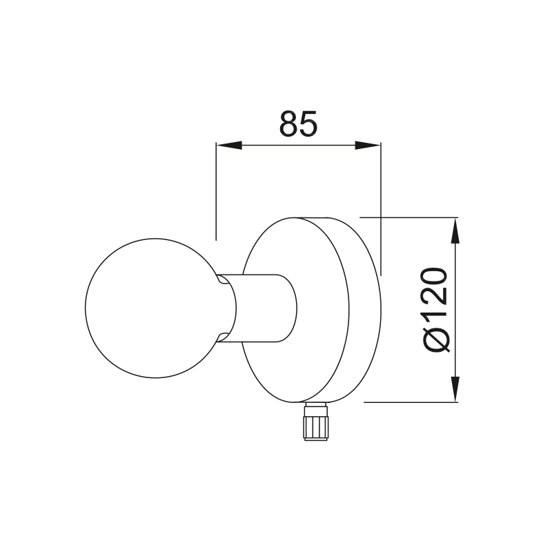WALL MOUNTED 1XE27 METAL PINK + BRASS Φ12CM JOY V36382PB