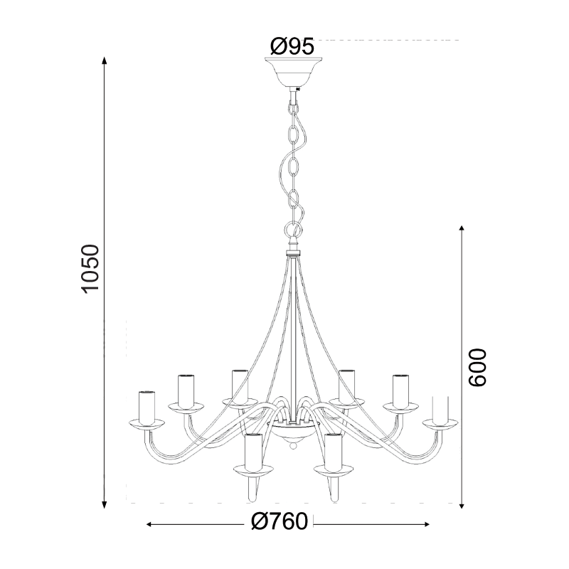 PENDANT METAL BROWN 8ΧΕ14 PALMYRA DLA0018