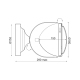 WALL MOUNTED LUMINAIRE 1XE14 METALLIC CHROME+ GLASS COLOR  Chrome Φ15,2×Η24,7CM HARLEY ML306131WCH