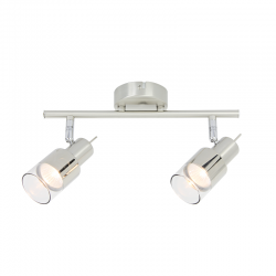 SPOT 2 Χ GU10 NICKEL CLEAR GLASS PLATINUM MC6562 SPOT 2 Χ GU10 NICKEL CLEAR GLASS PLATINUM MC6562