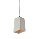 PENDANT 1XE27 CEMENT ASSYMETRIC 15,5Χ15,5ΧΗ120CM ELTON V35352