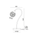 TABLE LAMP 1XG9 BALL CRYSTAL SKYLAR AD2012001T