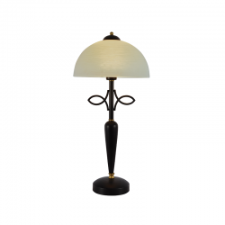 TABLE LAMP 1ΧΕ27 HONEY GLASS+BROWN-GOLD METAL ELECTRA AD89061T