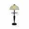 TABLE LAMP 1ΧΕ27 HONEY GLASS+BROWN-GOLD METAL ELECTRA AD89061T