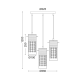 PENDANT CLEAR GLASS 3ΧΕ14 CRYSTALS MIA DLA6833 PENDANT CLEAR GLASS 3ΧΕ14 CRYSTALS MIA DLA6833