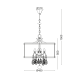 PENDANT 4XE14 METALLIC ANTIQUE/BRUSH+CRYSTAL+GLASS Φ45ΧΗ150CM RONNIE AD80375 PENDANT 4XE14 METALLIC ANTIQUE/BRUSH+CRYSTAL+GLASS Φ45ΧΗ150CM RONNIE AD80375