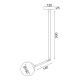 PENDANT 1XE27 METAL + OPAL GLASS Φ15ΧΗ80CM THETIS V260501P PENDANT 1XE27 METAL + OPAL GLASS Φ15ΧΗ80CM THETIS V260501P