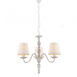 PENDANT 3XE14 METAL PATINE WHITE/BLACK+SHADE Φ57ΧΗ103CM KARPATHIA DL9503PWB