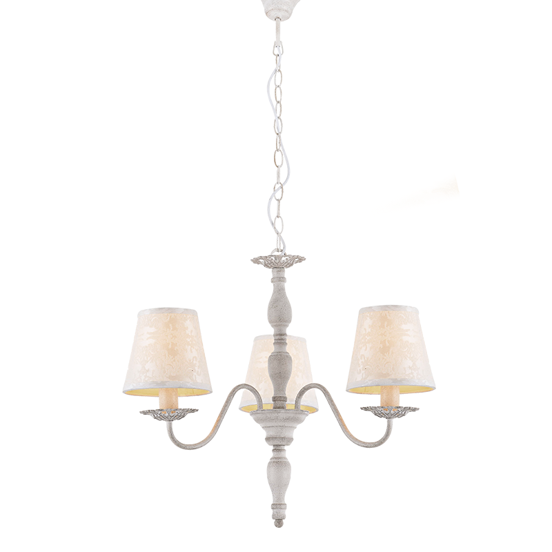 PENDANT 3XE14 METAL PATINE WHITE/BLACK+SHADE Φ57ΧΗ103CM KARPATHIA DL9503PWB PENDANT 3XE14 METAL PATINE WHITE/BLACK+SHADE Φ57ΧΗ103CM KARPATHIA DL9503PWB