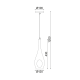 PENDANT 1ΧΕ14 GLASS WITH HOLE CAVE DLA5201