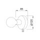 WALL MOUNTED 1XE27 METAL BLACK + BRASS Φ12CM JOY V36382BP WALL MOUNTED 1XE27 METAL BLACK + BRASS Φ12CM JOY V36382BP