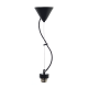 SUSPENSION WIRE BLACK METAL BASE BLACK FABRIC CABLE Ε27 2700BB SUSPENSION WIRE BLACK METAL BASE BLACK FABRIC CABLE Ε27 2700BB