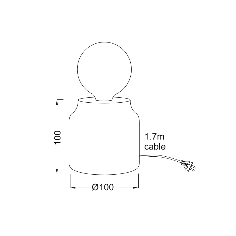 TABLE LAMP 1XE27 CEMENT Φ10ΧΗ10CM BELFAST V35152 TABLE LAMP 1XE27 CEMENT Φ10ΧΗ10CM BELFAST V35152