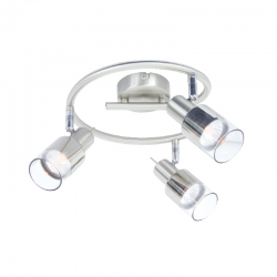 SPOT 3 Χ GU10 NICKEL CLEAR GLASS PLATINUM MC6563G SPOT 3 Χ GU10 NICKEL CLEAR GLASS PLATINUM MC6563G