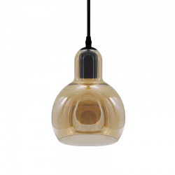 PENDANT AMBER GLASS E27 D17cm 1X40W BLOOM V292851PAM PENDANT AMBER GLASS E27 D17cm 1X40W BLOOM V292851PAM