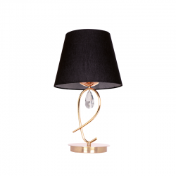 TABLE LAMP 1XE27 METAL GOLD COPPER+BLACK SHADE Φ28ΧΗ49CM BASILICO TNK81490CG1T