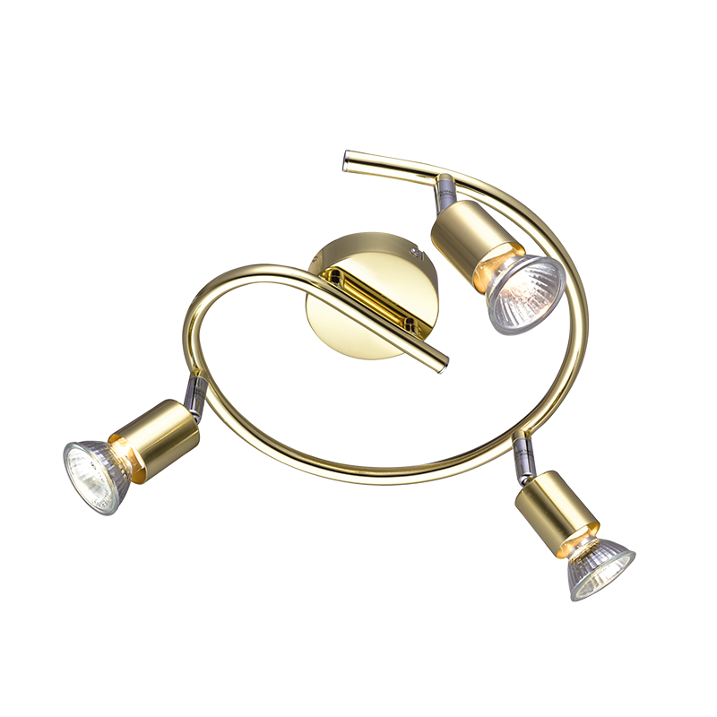 SPOT 3ΧGU10 ROSET METAL BRASS GLOSS TRINITY MC634PB3G SPOT 3ΧGU10 ROSET METAL BRASS GLOSS TRINITY MC634PB3G