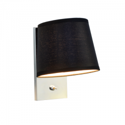 LUMINAIRE BASE 1XE27 (WITHOUT SHADE) CHROME METAL WITH SWITCH PYTHON OD5610BS
