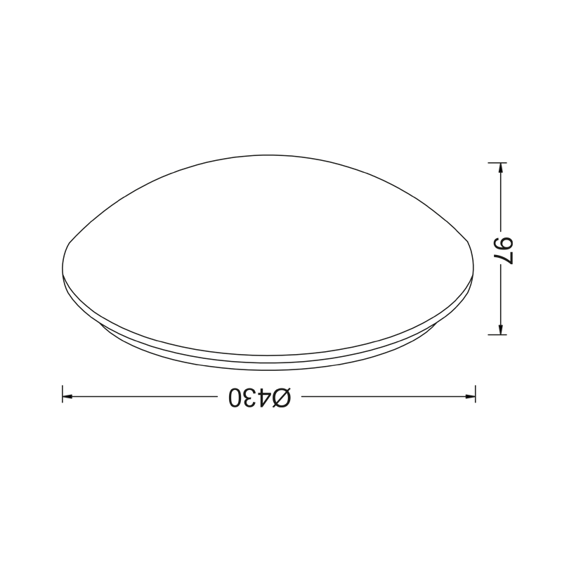 WALL MOUNTED/CEILING 3XE27 WHITE ACRYLIC Φ43ΧΗ9,7CM VEGAS DLA260L