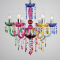 PENDANT 6X40W E14 ACRYLIC COLORED PEGASUS SF64026M