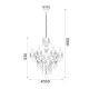 PENDANT 6X40W E14 ACRYLIC COLORED PEGASUS SF64026M PENDANT 6X40W E14 ACRYLIC COLORED PEGASUS SF64026M