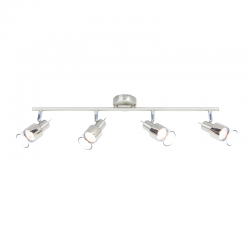 SPOT 4 Χ GU10 NICKEL CLEAR GLASS PLATINUM MC6564 SPOT 4 Χ GU10 NICKEL CLEAR GLASS PLATINUM MC6564