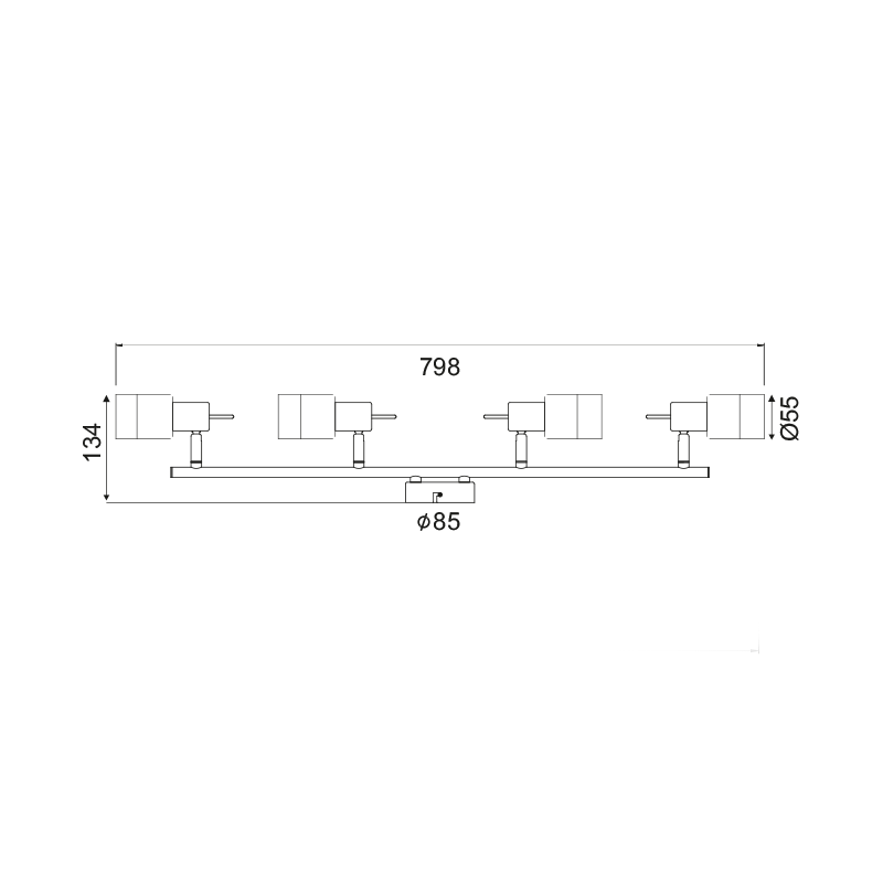 SPOT 4 Χ GU10 NICKEL CLEAR GLASS PLATINUM MC6564 SPOT 4 Χ GU10 NICKEL CLEAR GLASS PLATINUM MC6564