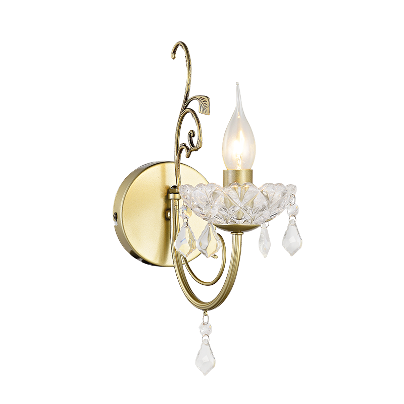 WALL MOUNTED 1XE14 METAL GOLD BRONZE+CRYSTAL 12Χ27ΧΗ37CM FABERGE DLA12151W WALL MOUNTED 1XE14 METAL GOLD BRONZE+CRYSTAL 12Χ27ΧΗ37CM FABERGE DLA12151W