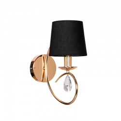 WALL MOUNTED 1ΧΕ14 METAL GOLD/COPPER+BLACK LAMP SHADE 15Χ24Χ33CM BASILICO TNK81490CG1W WALL MOUNTED 1ΧΕ14 METAL GOLD/COPPER+BLACK LAMP SHADE 15Χ24Χ33CM BASILICO TNK81490CG1W