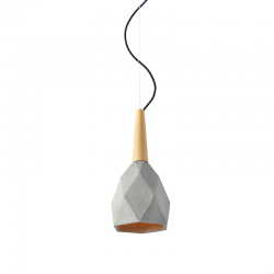 PENDANT 1XE27 BLACK CEMENT-WOOD Φ20ΧΗ120CM DIODUS V35146 PENDANT 1XE27 BLACK CEMENT-WOOD Φ20ΧΗ120CM DIODUS V35146