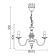 PENDANT 5XE14 METAL RED Φ51ΧΗ95CM ACCRA DL9313PAG