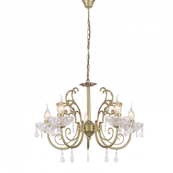 PENDANT 5XE14 METAL GOLD BRONZE+CRYSTAL Φ56ΧΗ96CM FABERGE DLA12155P PENDANT 5XE14 METAL GOLD BRONZE+CRYSTAL Φ56ΧΗ96CM FABERGE DLA12155P