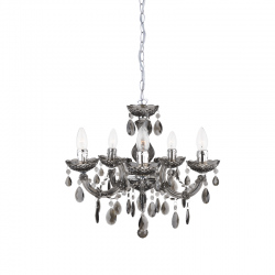 PENDANT 5XE14 ACRYLIC TINT + CHROME METAL Φ46ΧΗ122CM NEFERTITI SF3505PSM PENDANT 5XE14 ACRYLIC TINT + CHROME METAL Φ46ΧΗ122CM NEFERTITI SF3505PSM