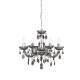 PENDANT 5XE14 ACRYLIC TINT + CHROME METAL Φ46ΧΗ122CM NEFERTITI SF3505PSM