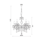 PENDANT 5XE14 ACRYLIC TINT + CHROME METAL Φ46ΧΗ122CM NEFERTITI SF3505PSM