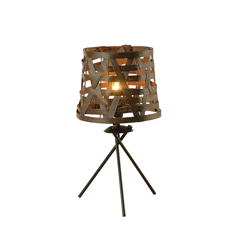 TABLE LUMINAIRE 1XE27 METALLIC BROWN+ CANE COLOR MATT grey shade/GREY METAL Φ17ΧΗ35CM AGATHA ML307211TB TABLE LUMINAIRE 1XE27 METALLIC BROWN+ CANE COLOR MATT grey shade/GREY METAL Φ17ΧΗ35CM AGATHA ML307211TB