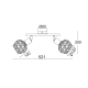 SPOT 2XE14 BLACK GRID ALADDIN MC15612B SPOT 2XE14 BLACK GRID ALADDIN MC15612B