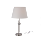 TABLE LUMINAIRE 1XE27 METALLIC NIKEL + WHITE SHADE, COLOR brushed nickel Φ36×Η62CM MALLORCA ML306421TS TABLE LUMINAIRE 1XE27 METALLIC NIKEL + WHITE SHADE, COLOR brushed nickel Φ36×Η62CM MALLORCA ML306421TS