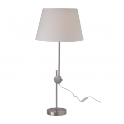 TABLE LUMINAIRE 1XE27 METALLIC BRASS + WHITE SHADE, COLOR antique brass Φ36×Η62CM MALLORCA ML306421TB