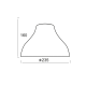 PHASING OUT GLASS BLACK MAT-GOLD D22 x H16 cm E27 BERGAMO 1039A713