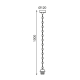 PHASING OUT PENDANT 1XE27 METAL CREM+CHAIN Η100CM 2600CM