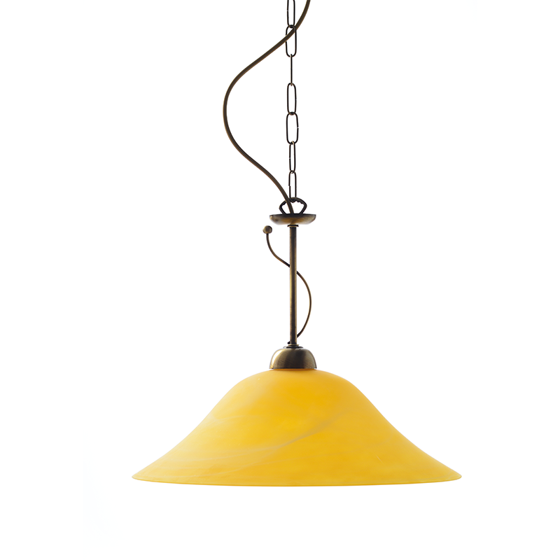 PHASING OUT GLASS No365 D40 B. ALABASTER YELLOW SATIN JULIETA 3653