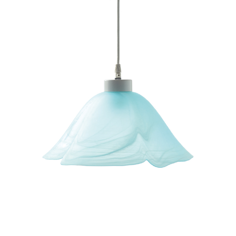 PHASING OUT GLASS No 379 D35 W.ALABASTER BLUE SATIN MELROSE 3794