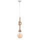 PHASING OUT PENDANT 1XE27 METAL WHITE+ SINGLE BRAIDED ROPE+CHAIN Η100CM 50WRCN PHASING OUT PENDANT 1XE27 METAL WHITE+ SINGLE BRAIDED ROPE+CHAIN Η100CM 50WRCN
