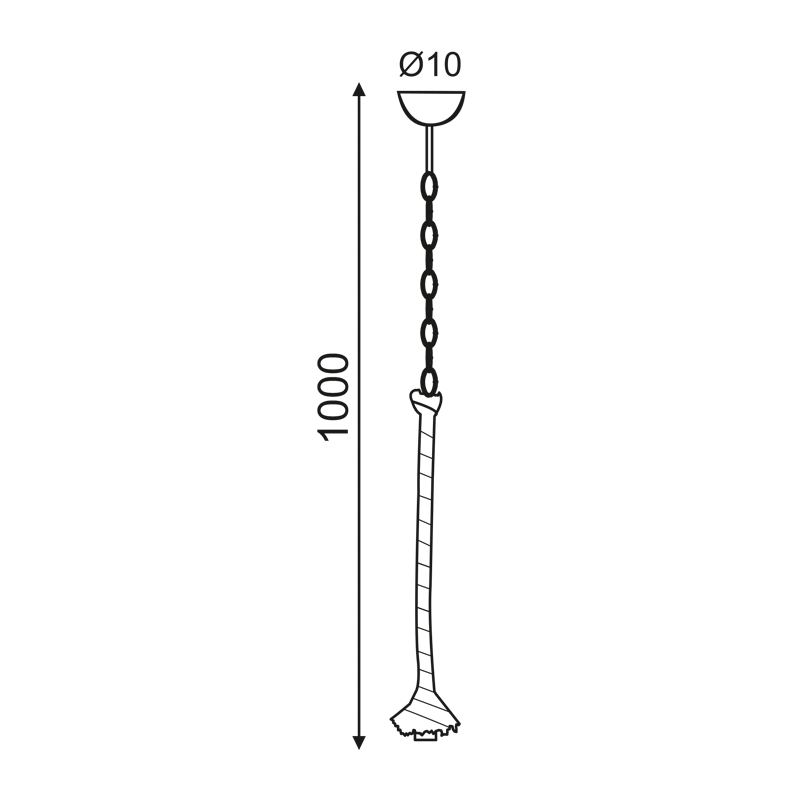 PHASING OUT PENDANT 1XE27 METAL WHITE+ SINGLE BRAIDED ROPE+CHAIN Η100CM 50WRCN PHASING OUT PENDANT 1XE27 METAL WHITE+ SINGLE BRAIDED ROPE+CHAIN Η100CM 50WRCN