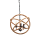 PHASING OUT PENDANT 3XE14 METAL BLACK CIRCLES+ROPE Φ50ΧΗ120CM CERN 563503PCR
