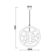 PHASING OUT PENDANT 3XE14 METAL BLACK CIRCLES+ROPE Φ50ΧΗ120CM CERN 563503PCR