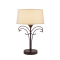 PHASING OUT TABLE LIGHT 1ΧΕ27 METALLIC BROWN+BEIGE SHADE Φ30ΧH45CM POIROT AD80331T