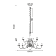 PHASING OUT PENDANT 12XE14 METAL PATINΑ GOLD Φ78ΧH160CM VELVET DLA120012P PHASING OUT PENDANT 12XE14 METAL PATINΑ GOLD Φ78ΧH160CM VELVET DLA120012P